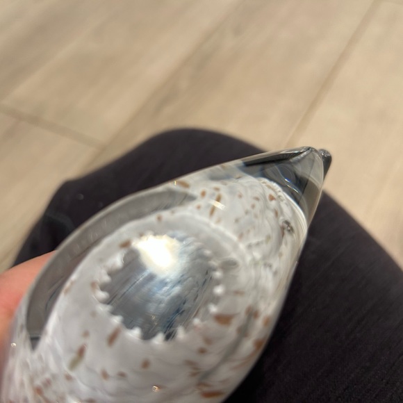 Marcolin Clear & White Art Crystal Glass Fish Sculpture. Acid-Etched on Bottom - Picture 7 of 10